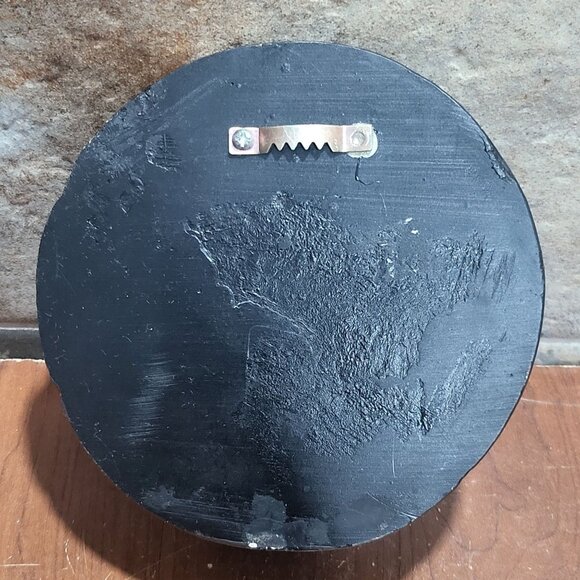 Ceramic Elephant Head Hanging Wall Hook Black Green Leaf Accents - Picture 2 of 10